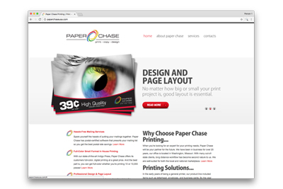 Paper Chase Printing Website