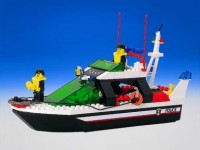 vintage lego police boat